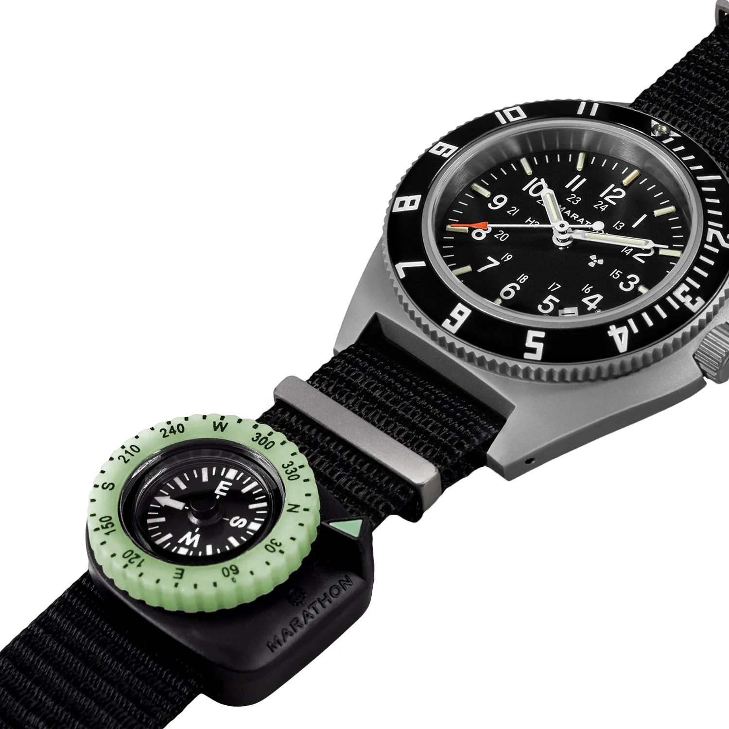 Glow-in-the-Dark Tactical Clip Compass